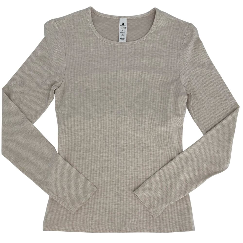 Yogalicious Heavenly Rib Kathleen Full Length Long Sleeve Top, S, NWT